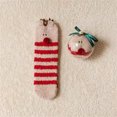 thumbnail image 1 of Teissuly Christmas Winter Coral Plush Loop Socks Women's Half Plush Home Socks Teissuly WER202311010425, 1 of 1