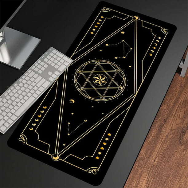 Alfombrilla de ratón Magic Star Moon para Gamer, alfombrilla grande XXL para ratón, teclado grande, alfombrilla de escritorio para ordenador portátil qiuyongming unisex