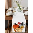 thumbnail image 2 of Table Runners 70 Inches Long Dress Scarves, Orange Pumpkins Farmhouse Coffee/Dining/Kitchen Table Decor, Holiday Table Runner, Farmhouse Plaid Summer Botanical Leaves 13x70 Inch, 2 of 7