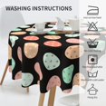 thumbnail image 3 of Easter Eggs Tablecloth, Cute Bunny Table Cloth for Party Decoration, Round 60 Inch, Happy Easter Themed Tablecloths for Dinner Kitchen Party Picnic, 3 of 6