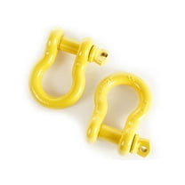 Rugged Ridge by RealTruck D-Ring Shackles | 7/8", Yellow, Pair | 11235.14