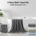 thumbnail image 6 of Beartech Bath Towel Set 4 Pack Microfiber Bathroom Towel Plush Bath Sheet Towel Oversized Towels Hotel Shower Towel Collection, 6 of 9