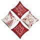 thumbnail image 2 of Yuarrent Paquete de 4 fundas de almohada navideñas Festival Fiesta Boda Año Nuevo Hotel Oficina Cama Coche Dormitorio Funda de cojín para Kits de decoración para fiestas, 2 of 6