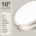 thumbnail image 6 of DYMOND 10" LED Ceiling Light Flush Mount Adjustable Color Temperature Dimmable Brushed Nickel Double Ring, 6 of 7