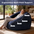 thumbnail image 2 of VENTOPYR Bean Bag Chair,Soft Foam Lazy Sofa Chair with Premium Memory Foam Filler for Living Room, Bedroom, Dorm, 2 of 7