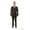 Brown, variant on Mens Suit 3-Piece Solid Textured Suit Set with Jacket, Vest, and Dress Pants - Modern Fit