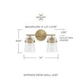 thumbnail image 3 of Capital Lighting 147021BN-534 Madison 2 Light 14" Wide Bathroom Vanity Light - Nickel, 3 of 7