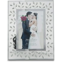 Pavilion Gift Company Glorious Occasions Tree Branch White Crystal Wedding Picture Frame, 4" x 6", Silver