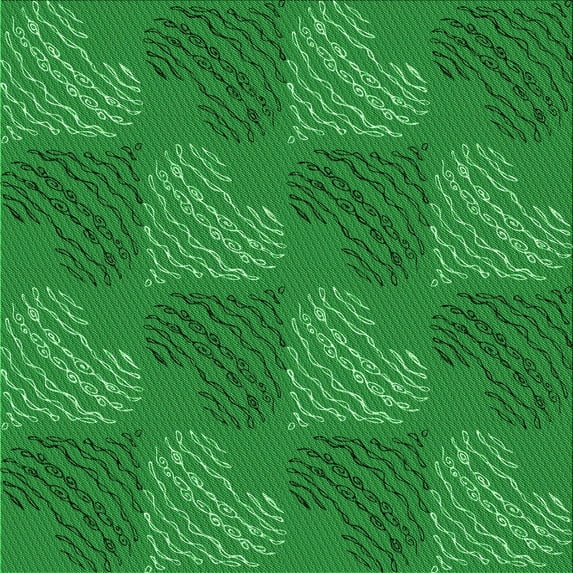 Ahgly Company Machine Washable Indoor Square Transitional Green Area Rugs, 7' Square