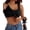 Black, variant on Women's Regular Size Vest with Built-In Bra, Featuring Comfortable And Breathable Shaping Tops That Can Be Worn As Outerwear And Underwear With Wider Strap Black XL