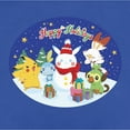 thumbnail image 2 of Men's Pokemon Happy Holidays Snowman Pikachu  Sweatshirt Royal Blue Small, 2 of 4