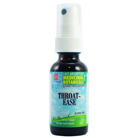 L A Naturals Throat-Ease Glycerite Spray, 1 Oz