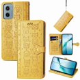 thumbnail image 1 of Funda Cartera FOXDOCK para Motorola Moto E15 , Flip PU con Relieve de Gatos y Perros, Tarjetero y Soporte, 1 of 6