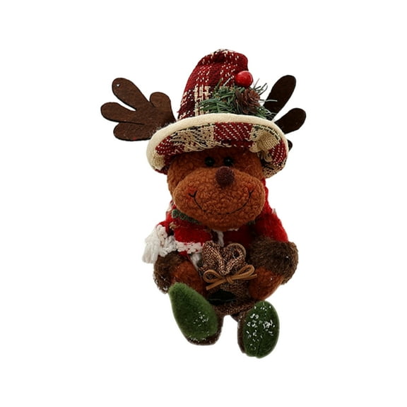 10.6" Christmas Reindeer Tree Topper Decorations – Cute Plush Reindeer Hugger Ornament, Funny Gnome Plush Tree Hugger for Xmas Tree, Wine Bottle,Curtain & Home Decor,Stuffed Reindeer Plush Decoration