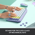 thumbnail image 4 of Teclado mecánico inalámbrico Logitech POP Keys con teclas emoji personalizables, diseño compacto y resistente, conectividad Bluetooth o USB, compatible con varios dispositivos y sistemas operativos -, 4 of 5