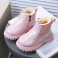 thumbnail image 2 of BOBOGOJP Girls Toddler Boots Lace Up Combat Boot Side Zipper Comfortable Boots Toddler Pink for Size 6, 2 of 4