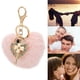 thumbnail image 5 of Llavero Con Forma De Corazón Esponjoso, Bola De Piel, Llavero, Bolso Rosa, Accesorio Decorativo Colgante, 5 of 7