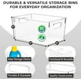 thumbnail image 2 of Clear Plastic Storage Bins – Pantry Organizers & Storage Containers, Cabinet Organizer - Home Organization Must Haves for Kitchen, Laundry Room, Office, Closet, Garage & Freezer, 2 of 6