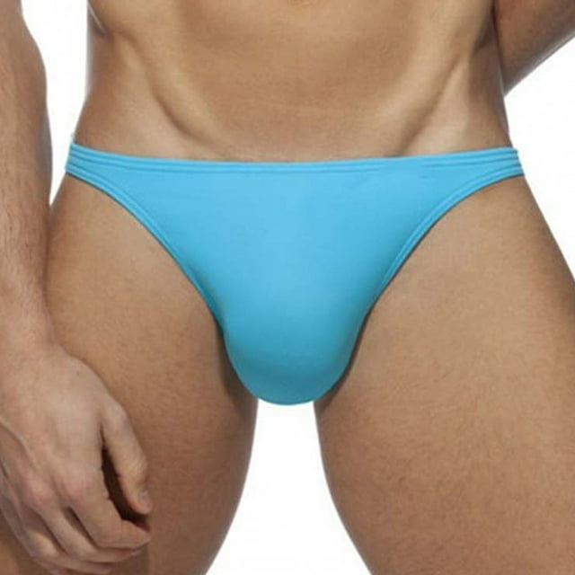 Birdeem Swim Trunks Men Mens Sexy Briefs Low-Rise Bikini Comfort Beach Briefs Solid Color Swimming Trunks