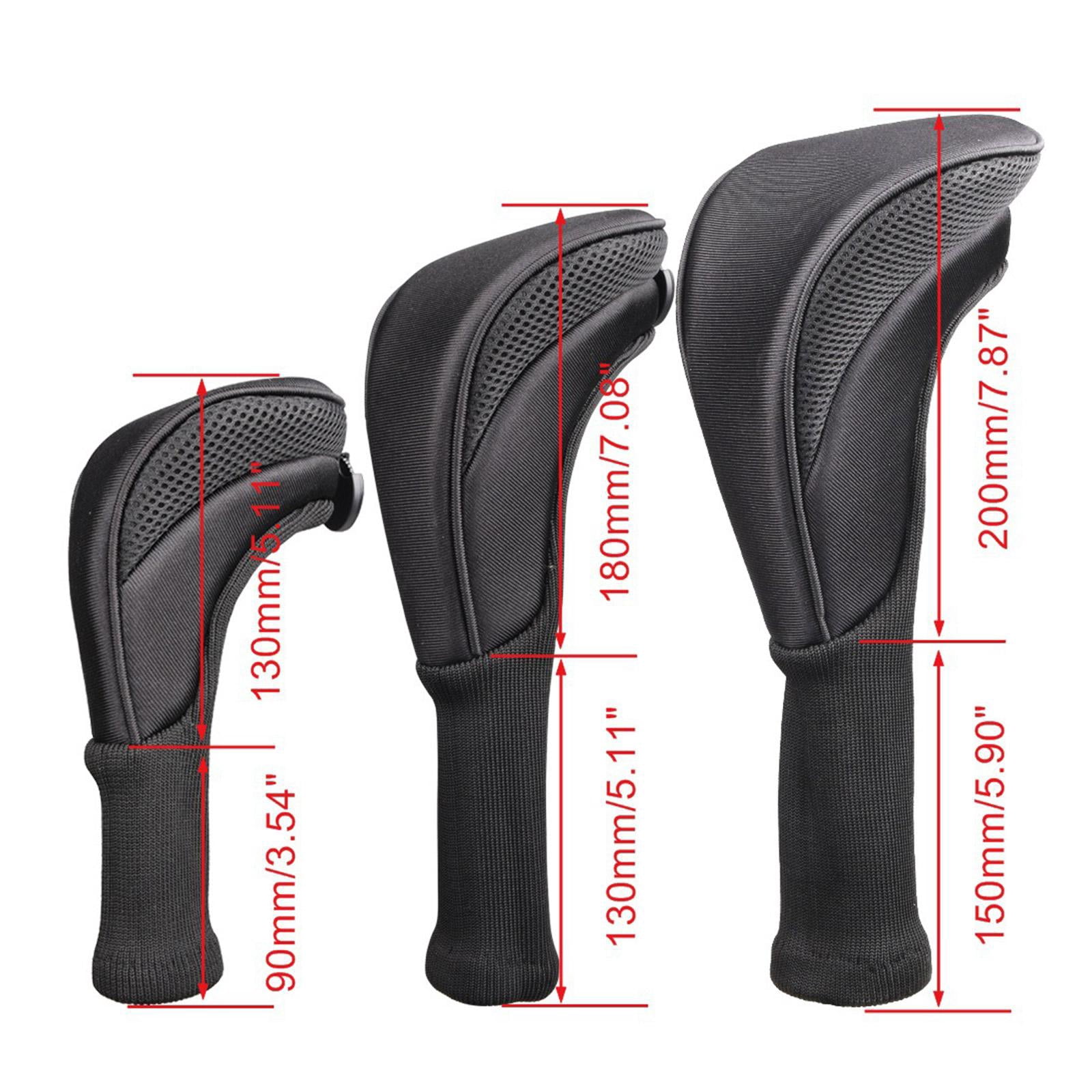 Yihuala 3 Pack Golf Club for Head Covers for Woods Long Cover Driver Fairway Golf Headcovers Set with Interchangeable .