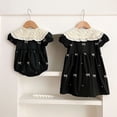 thumbnail image 3 of Vestido de verano de estilo coreano para niña, vestidos de princesa con lazo bordado y cuello de mariposa, mono para bebé, ropa para hermanas, 3 of 6