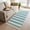 Cyan, variant on Aqua Striped Kitchen Runner Rug 2'x4', Modern Farmhouse Blue White Stripes Washable Rug with Tassels, Non Slip Woven Cotton Bathroom Rugs Hallway Carpet for Foyer Bedroom Entry Back Door Decor
