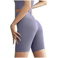 thumbnail image 5 of YABCSAZ Shorts for Women High Waisted Slim Yoga Pants Summer Casual Solid Color Short Pants Plus Size Comfy Elastic Waist Legging Shorts, 5 of 6