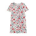 thumbnail image 4 of Riecok Summer Dress for 6 - 15 Year - Old Girls: Short - Sleeved Round - Neck, Easter Print, Waist - Tightening, Pocketed and Tiered Multicolor 13-14 Years, 4 of 4
