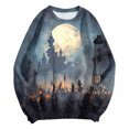thumbnail image 7 of Duqingm 2026 Halloween Shirts for Women Long Sleeve Spooky Graphic Tees Vintage Festival Tops Crew Neck Sweatshirts Funny Gifts,L, 7 of 7