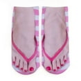 thumbnail image 1 of Women Girls Funny Crazy 3D Tie-Dye Socks Flip Flops Design Socks Look Like Shoes Sandal Novelty Silly Ankle Crew Socks Gift, 1 of 3