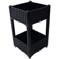 thumbnail image 4 of Planter Raised Beds - Elevated Planter Garden Box with Drainage Plug Raised Garden Beds for Vegetable/Flower/Herb Outdoor Standing Planter Beds Gardening Kit (Black & 15.7"x15.7"x27.7"), 4 of 9
