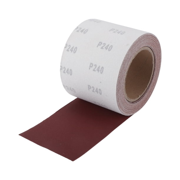 Papel de lija largo P240 Unique Bargains 393.70"x3.94" Rollo de lija roja de terciopelo 1 pieza