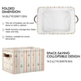 thumbnail image 2 of Yayeee Canvas Storage Basket with Handles for Shelves Fabric Bins Closet Organizer, Beige Nautical Pattern, 2 of 8