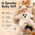 thumbnail image 2 of Halloween Baby Starfish Onesie, Thick Imitation Fleece Starfish Newborn Romper, Infant Footie Jumpsuit Winter Warm Outfits, 2 of 8