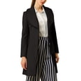 thumbnail image 2 of Unique Bargains Manteau Trench Long pour Femme, Mignon, à Col Rabattu, à Simple Boutonnage, avec Ceinture, 2 of 6