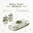 thumbnail image 4 of Spode Christmas Tree 3-Piece Hostess Set - Butter Dish with Lid, Salt Shaker, Pepper Shaker - Festive Earthenware for Christmas, Hanukkah, Holiday Entertaining - Dishwasher Safe Collectible Gift Set, 4 of 8