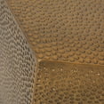 thumbnail image 3 of Spofford Modern Hammered Iron Geometric Side Table, Brushed Antique Gold, 3 of 6