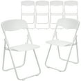 thumbnail image 2 of BizChair 6 Pack 500 lb. Capacity Heavy Duty White Plastic Folding Chair with Built-in Ganging Brackets, 2 of 14