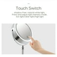 thumbnail image 4 of 10X Magnifying Lighted Makeup Mirror, 7 Inch Two Sided White Daylight LED Shadow Free LED Vanity Mirror, Battery and USB Cable Operated(Include 3 AAA Rechargeable Batteries), 4 of 8