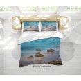 thumbnail image 1 of 3D Blue Sea Rock Scenery Juego de Funda de edredón Juego de Funda de edredón Fundas de almohada, 1 of 3