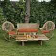 thumbnail image 2 of Jordan Manufacturing 44" x 18" McHusk Brick Red Crosshatch Rectangular Tufted Contoured Crosshatch Outdoor Wicker Settee Bench Cushion, 2 of 13