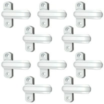 10 Pcs PVC T-Shape Window Locks, White Aluminum Alloy UPVC Window Locks with Keys and Screws, Anti-Theft Secure for Home Windows and Doors