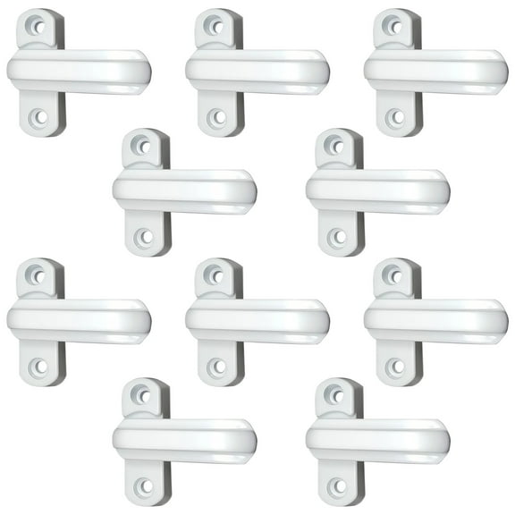10 Pcs PVC T-Shape Window Locks, White Aluminum Alloy UPVC Window Locks with Keys and Screws, Anti-Theft Secure for Home Windows and Doors