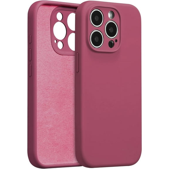 MYKOMI for iPhone 15 Pro Case Silicone,with [Full Camera Protection][Soft Anti-Scratch Microfiber Lining],Liquid Silicone Ultra Slim Shockproof Phone Case for Men Women Girls