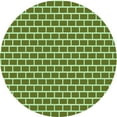 thumbnail image 1 of Ahgly Company Tapis d'Intérieur Lavables en Machine, Ronds, Transitionnels, Verts, 6' Ronds, 1 of 7