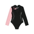 thumbnail image 6 of DPOIS Girls Sparkly Dance Unitards Shiny Rhinestone Gymnastic Leotard Pink 4, 6 of 7