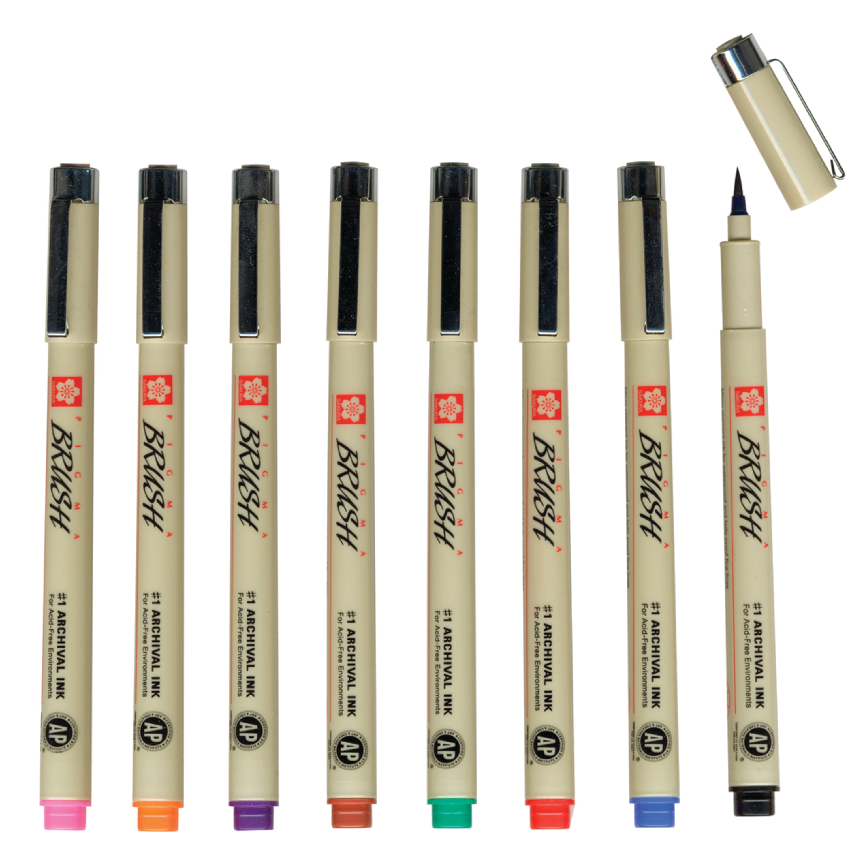 Pigma Brush Pen, Orange -
