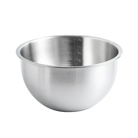 Stainless Steel Mixing Bowl with Scale 2.5 Quart Deep Mixing Egg Bowls ...