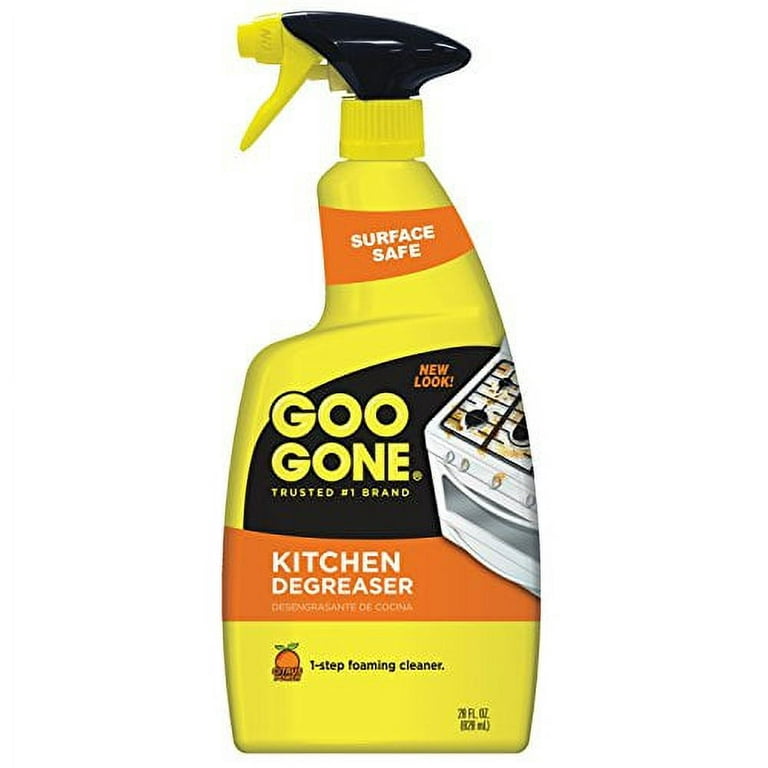 Goo Gone Kitchen Degreaser - Removes Kitchen Grease, Grime and Baked-on  Food - 28 Fl. Oz. 28 Fl Oz (Pack of 1)