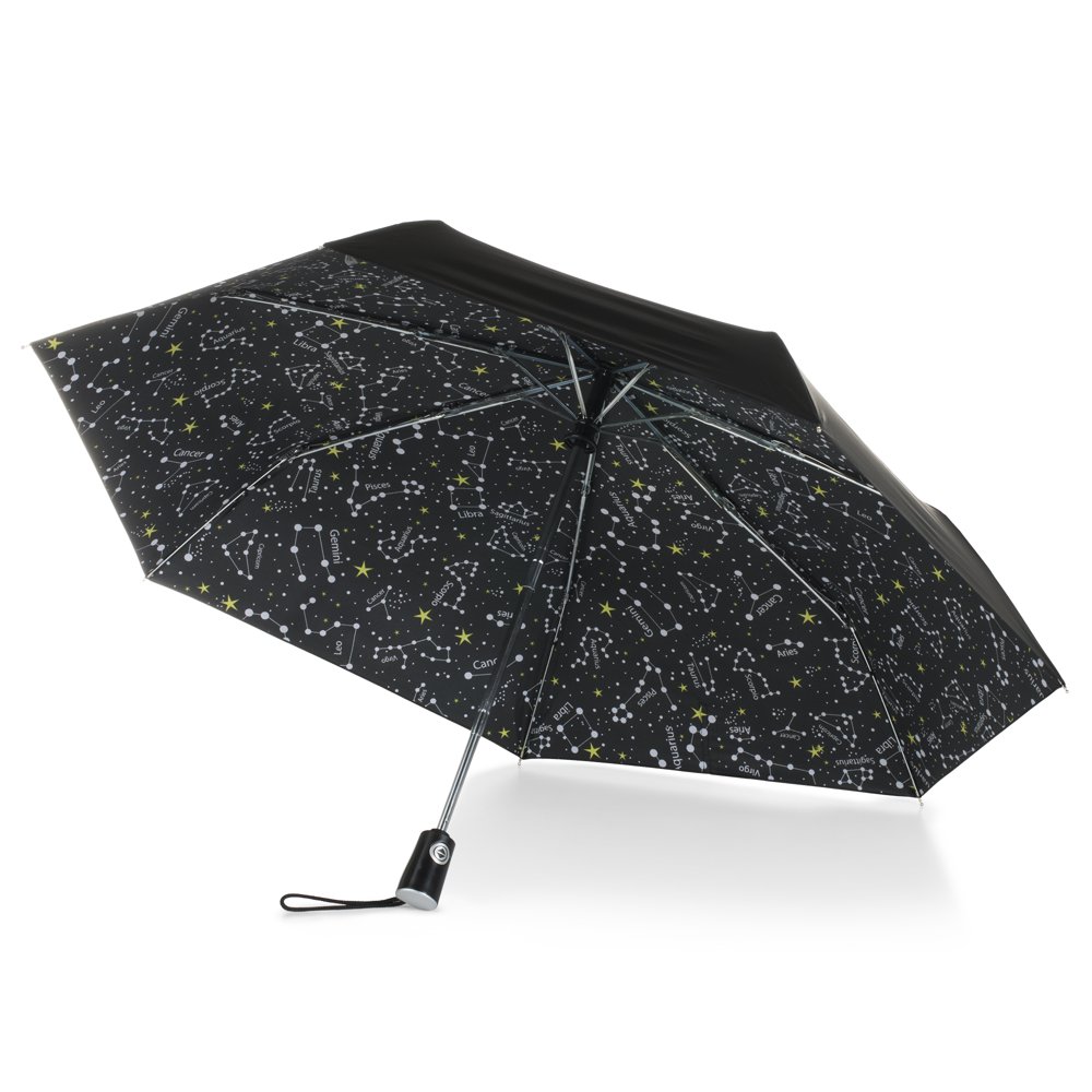 totes Auto Open Close Umbrella with Under Print Canopy